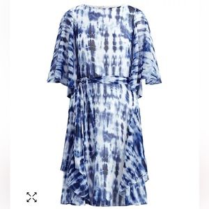 Lauren Ralph Lauren Tie-Dye Georgette Dress belt